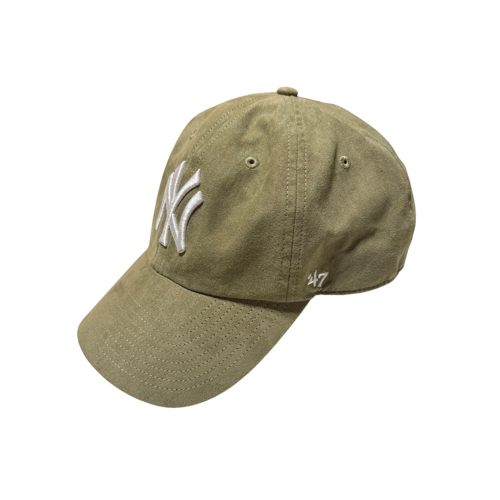 47 Brand New York Yankees Faux Suede Baseball Hat Olive Green Urban Outfitters